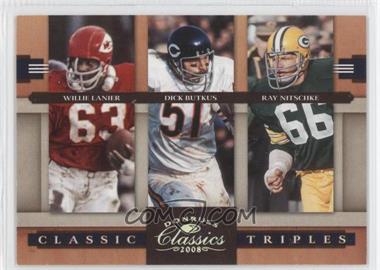 2008 Donruss Classics - Classic Triples - Silver #CT-3 - Willie Lanier, Dick Butkus, Ray Nitschke /250