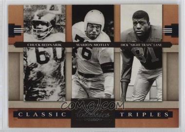 2008 Donruss Classics - Classic Triples #CT-7 - Chuck Bednarik, Marion Motley, Dick "Night Train" Lane /1000