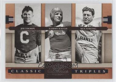 2008 Donruss Classics - Classic Triples #CT-8 - Jim Thorpe, Sammy Baugh, Ken Strong /1000