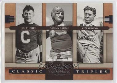 2008 Donruss Classics - Classic Triples #CT-8 - Jim Thorpe, Sammy Baugh, Ken Strong /1000