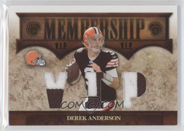 2008 Donruss Classics - Membership - V.I.P. Die-Cut VIP Jerseys Prime #M-9 - Derek Anderson /25