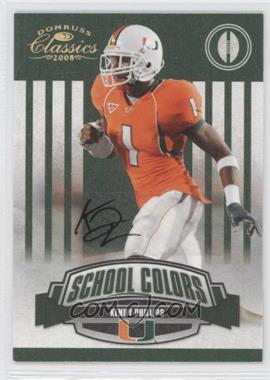 2008 Donruss Classics - School Colors - Signatures #SC-23 - Kenny Phillips /50