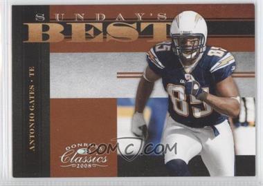 2008 Donruss Classics - Sunday's Best - Silver #SB-14 - Antonio Gates /250