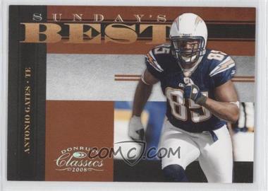 2008 Donruss Classics - Sunday's Best - Silver #SB-14 - Antonio Gates /250