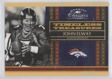 2008 Donruss Classics - Timeless Treasures - Silver #TT-9 - John Elway /250