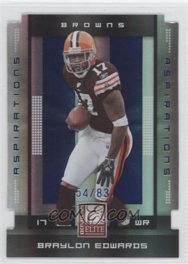 2008 Donruss Elite - [Base] - Aspirations Die-Cut #24 - Braylon Edwards /83