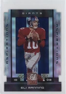 2008 Donruss Elite - [Base] - Aspirations Die-Cut #64 - Eli Manning /90