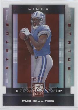 2008 Donruss Elite - [Base] - Status Die-Cut #33 - Roy Williams /11