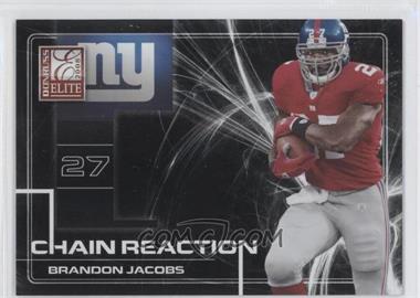 2008 Donruss Elite - Chain Reaction - Black #CR-6 - Brandon Jacobs /400