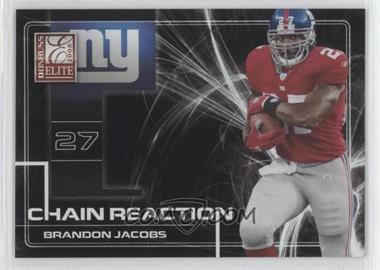 2008 Donruss Elite - Chain Reaction - Black #CR-6 - Brandon Jacobs /400