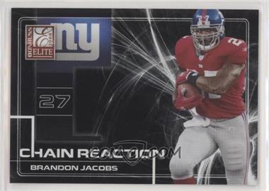 2008 Donruss Elite - Chain Reaction - Black #CR-6 - Brandon Jacobs /400