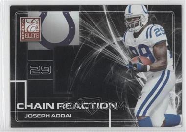 2008 Donruss Elite - Chain Reaction - Black #CR-7 - Joseph Addai /400