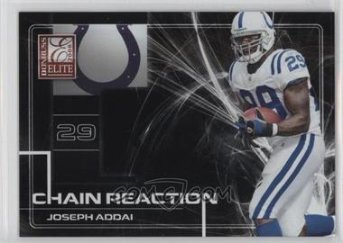 2008 Donruss Elite - Chain Reaction - Black #CR-7 - Joseph Addai /400