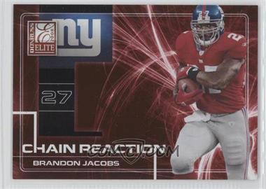 2008 Donruss Elite - Chain Reaction - Red #CR-6 - Brandon Jacobs /200