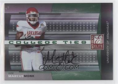 2008 Donruss Elite - College Ties - Autographs #CT-5 - Marcus Monk /50