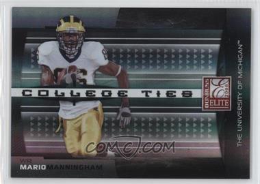 2008 Donruss Elite - College Ties - Black #CT-19 - Mario Manningham /200