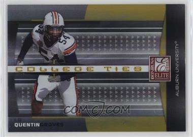 2008 Donruss Elite - College Ties - Gold #CT-6 - Quentin Groves /400