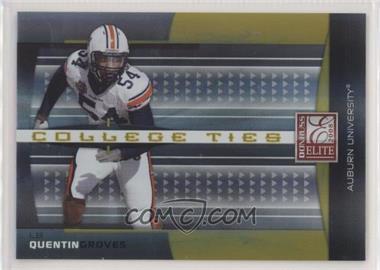 2008 Donruss Elite - College Ties - Gold #CT-6 - Quentin Groves /400