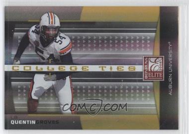 2008 Donruss Elite - College Ties - Gold #CT-6 - Quentin Groves /400