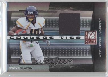 2008 Donruss Elite - College Ties - Jerseys Prime #CT-24 - Steve Slaton /50