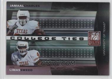 2008 Donruss Elite - College Ties Combos - Black #CTC-12 - Jamaal Charles, Limas Sweed /200