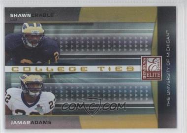 2008 Donruss Elite - College Ties Combos - Gold #CTC-11 - Shawn Crable, Jamar Adams /400