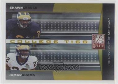 2008 Donruss Elite - College Ties Combos - Gold #CTC-11 - Shawn Crable, Jamar Adams /400