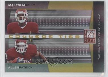 2008 Donruss Elite - College Ties Combos - Gold #CTC-2 - Malcolm Kelly, Allen Patrick /400