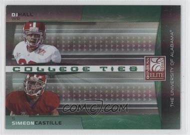 2008 Donruss Elite - College Ties Combos - Green #CTC-19 - DJ Hall, Simeon Castille /800