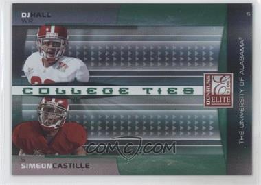 2008 Donruss Elite - College Ties Combos - Green #CTC-19 - DJ Hall, Simeon Castille /800