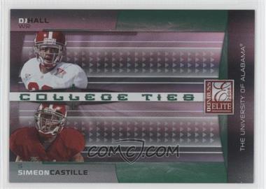 2008 Donruss Elite - College Ties Combos - Green #CTC-19 - DJ Hall, Simeon Castille /800