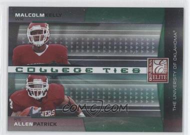 2008 Donruss Elite - College Ties Combos - Green #CTC-2 - Malcolm Kelly, Allen Patrick /800