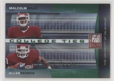 2008 Donruss Elite - College Ties Combos - Green #CTC-2 - Malcolm Kelly, Allen Patrick /800