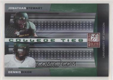 2008 Donruss Elite - College Ties Combos - Green #CTC-3 - Jonathan Stewart, Dennis Dixon /800