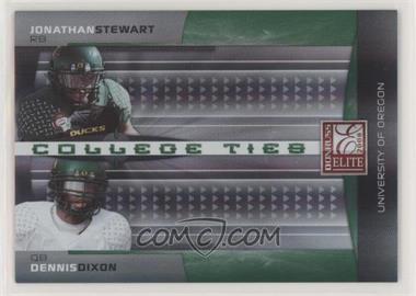 2008 Donruss Elite - College Ties Combos - Green #CTC-3 - Jonathan Stewart, Dennis Dixon /800