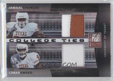 2008 Donruss Elite - College Ties Combos - Jerseys Prime #CTC-12 - Jamaal Charles, Limas Sweed /25