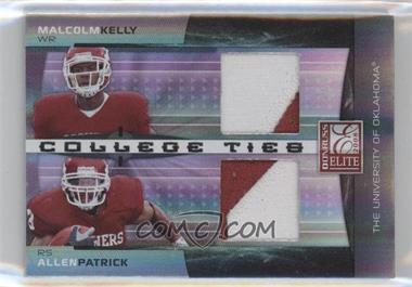 2008 Donruss Elite - College Ties Combos - Jerseys Prime #CTC-2 - Malcolm Kelly, Allen Patrick /25