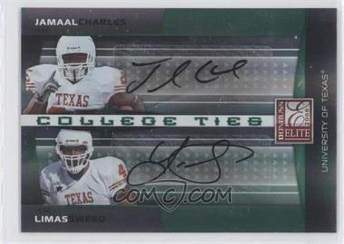 2008 Donruss Elite - College Ties Combos - Signatures #CTC-12 - Jamaal Charles, Limas Sweed /50