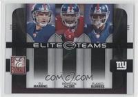 Eli Manning, Brandon Jacobs, Plaxico Burress #/800