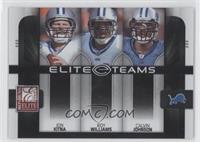 Jon Kitna, Roy Williams, Calvin Johnson #/800