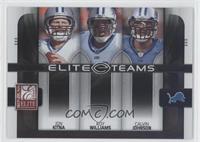 Jon Kitna, Roy Williams, Calvin Johnson #/800