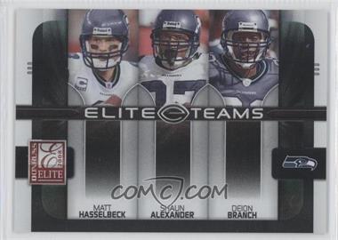 2008 Donruss Elite - Elite Teams - Black #ET-19 - Matt Hasselbeck, Shaun Alexander, Deion Branch /800