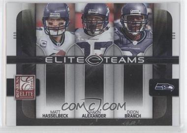 2008 Donruss Elite - Elite Teams - Black #ET-19 - Matt Hasselbeck, Shaun Alexander, Deion Branch /800