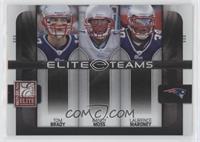 Tom Brady, Randy Moss, Laurence Maroney #/800