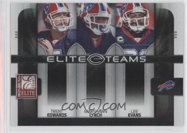 2008 Donruss Elite - Elite Teams - Black #ET-6 - Trent Edwards, Marshawn Lynch, Lee Evans /800