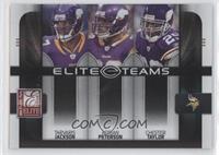 Tarvaris Jackson, Adrian Peterson, Chester Taylor #/800