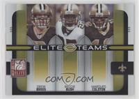 Drew Brees, Reggie Bush, Marques Colston #/200