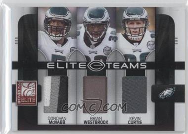 2008 Donruss Elite - Elite Teams - Jerseys Prime #ET-17 - Donovan McNabb, Brian Westbrook, Kevin Curtis /50