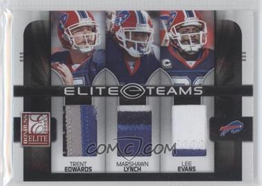 2008 Donruss Elite - Elite Teams - Jerseys Prime #ET-6 - Trent Edwards, Marshawn Lynch, Lee Evans /50