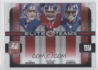 2008 Donruss Elite - Elite Teams - Red #ET-10 - Eli Manning, Brandon Jacobs, Plaxico Burress /400